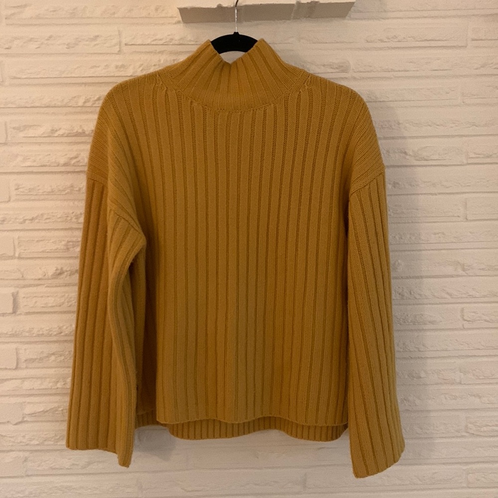 Alex Mill wool and cashmere sweater in “marigold”